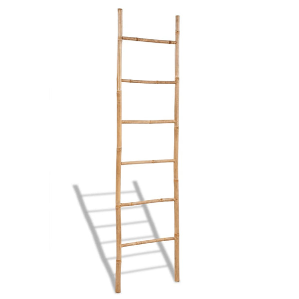 Bambus Handtuchleiter mit 6 Sprossen