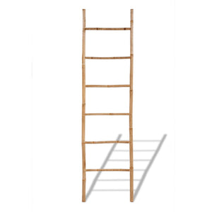 Bambus Handtuchleiter mit 6 Sprossen