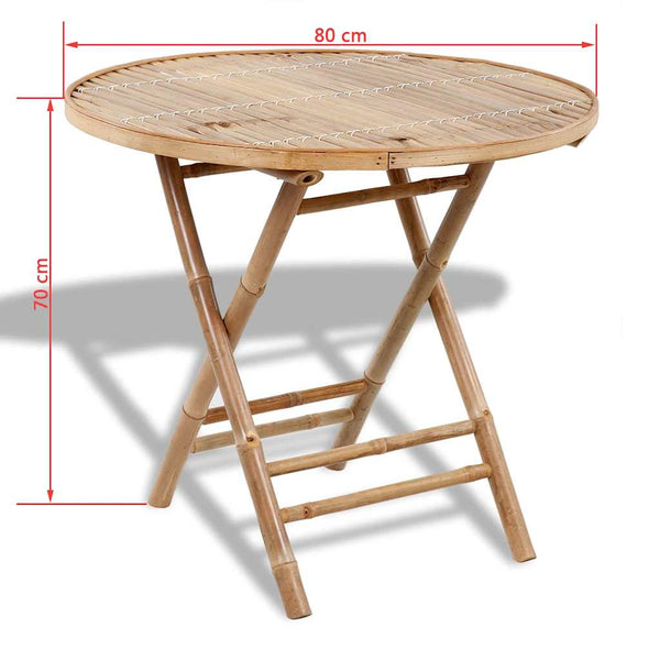5-teilige Garten Essgruppe Klappbar Bambus