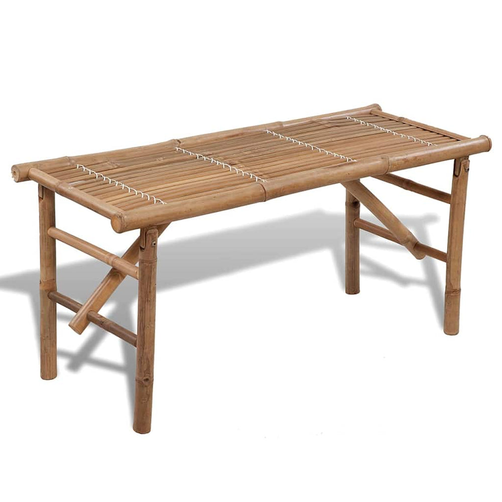 Klappbare Gartenbank aus Bambus, 118 cm