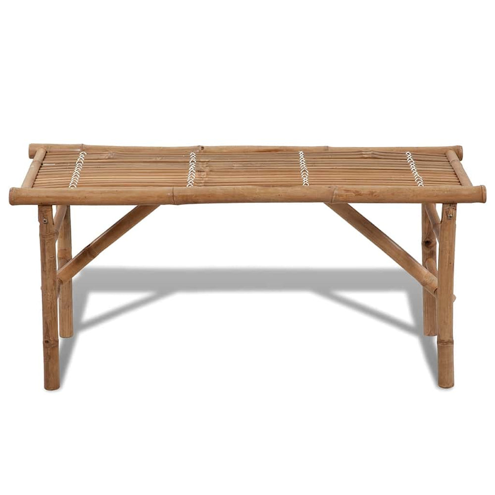 Klappbare Gartenbank aus Bambus, 118 cm
