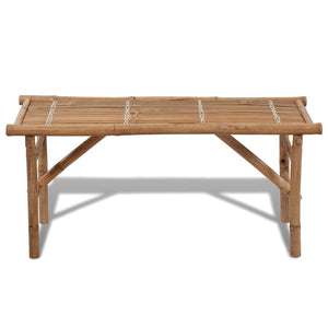 Klappbare Gartenbank aus Bambus, 118 cm