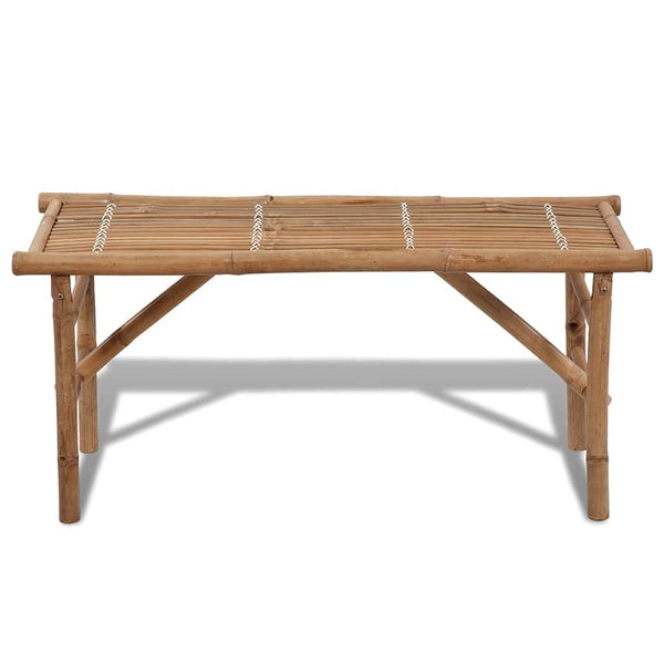 Klappbare Gartenbank aus Bambus, 118 cm