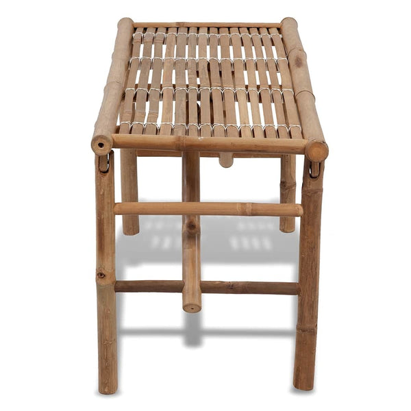 Klappbare Gartenbank aus Bambus, 118 cm