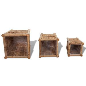 Bambus Pflanzbehälter Set, 3 Stück