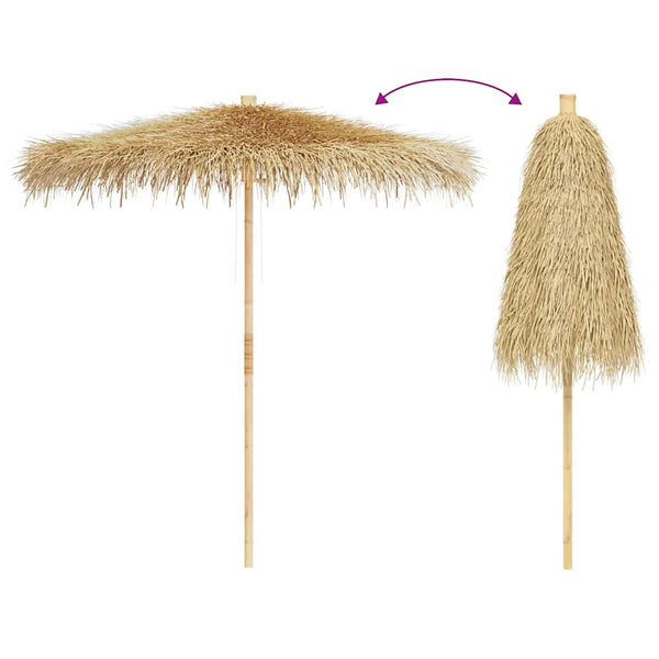 Bambus Sonnenschirm Bananenblatt Dach 270cm