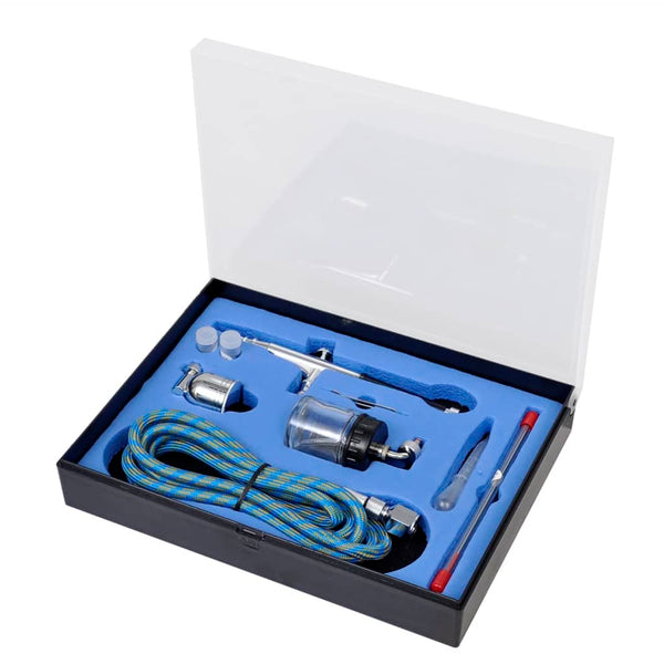 Airbrush-Set mit Glasbehälter 0,2 / 0,3 / 0,5 mm Düsen