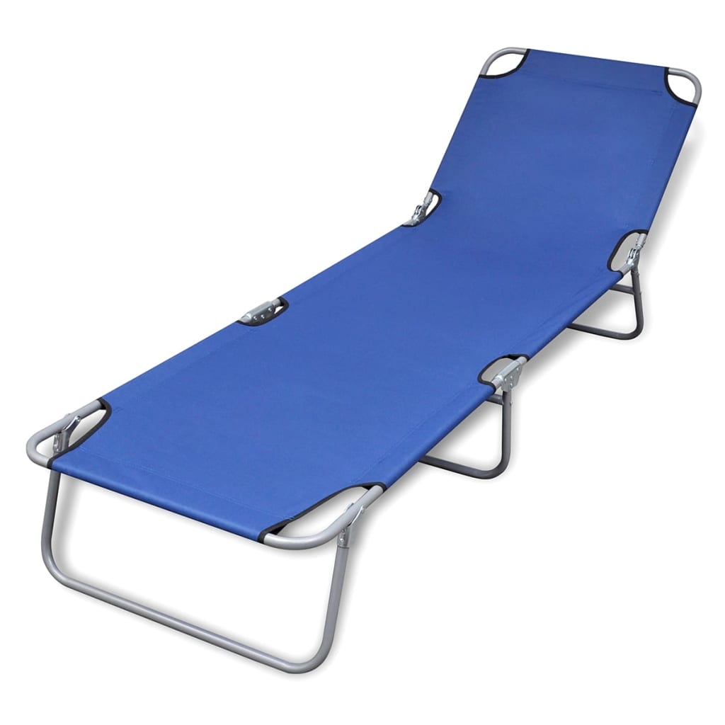 Klappbare Sonnenliege Blau