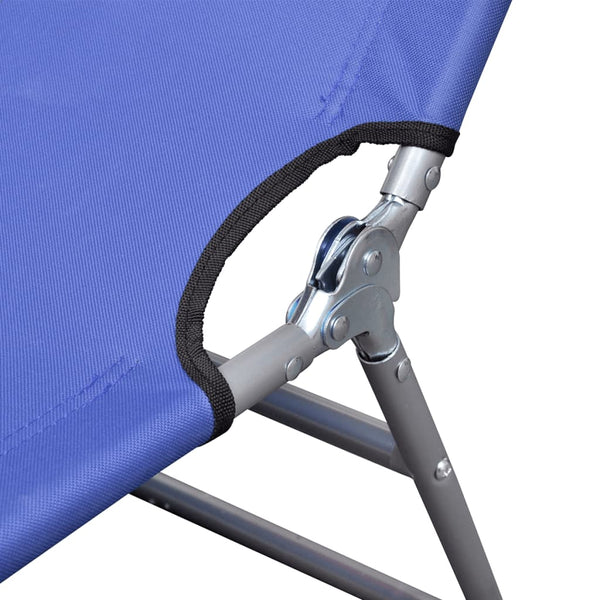 Blaue Klappliege mit Kopfkissen