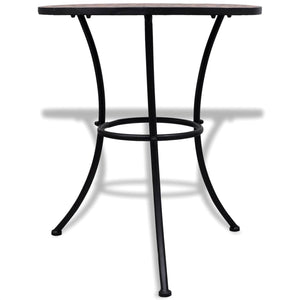 vidaXL Table de bistro Rouge terre cuite 60 cm Mosaïque