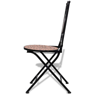 Klappbare Bistrostühle, 2er Set, Terrakotta