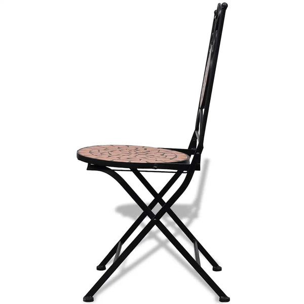 Klappbare Bistrostühle, 2er Set, Terrakotta