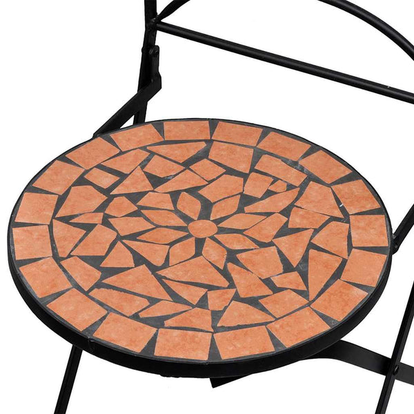 Klappbare Bistrostühle, 2er Set, Terrakotta