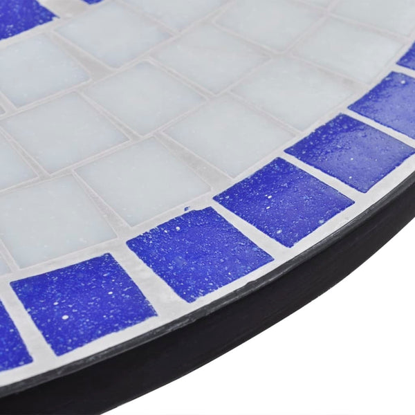 Mosaik Bistrotisch Blau Weiß 60cm