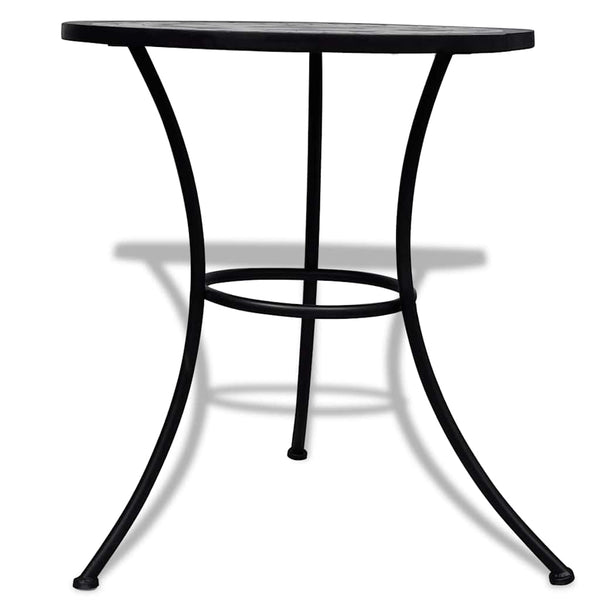 Mosaik Bistrotisch Schwarz/Weiß 60cm