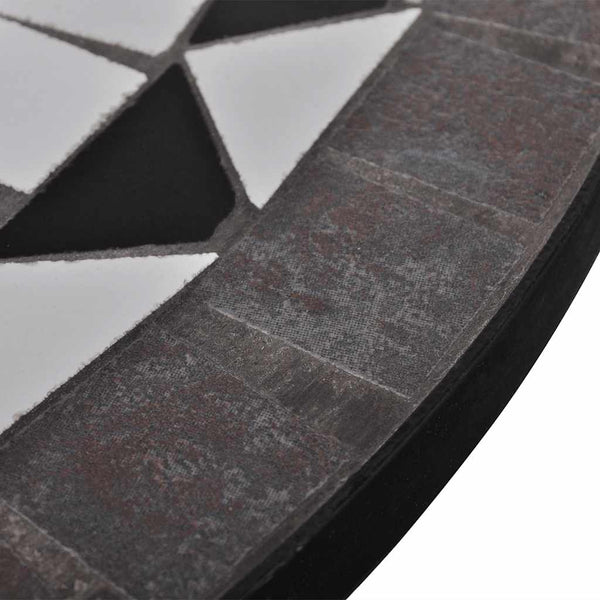 Mosaik Bistrotisch Schwarz/Weiß 60cm