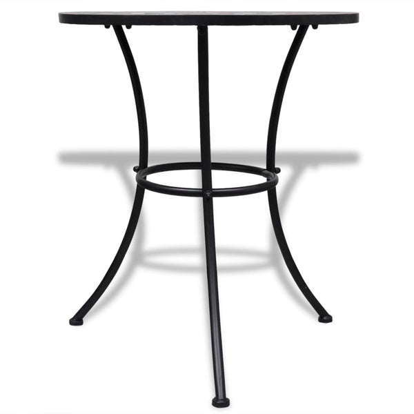 Mosaik Bistrotisch Terrakotta-Rot 60cm