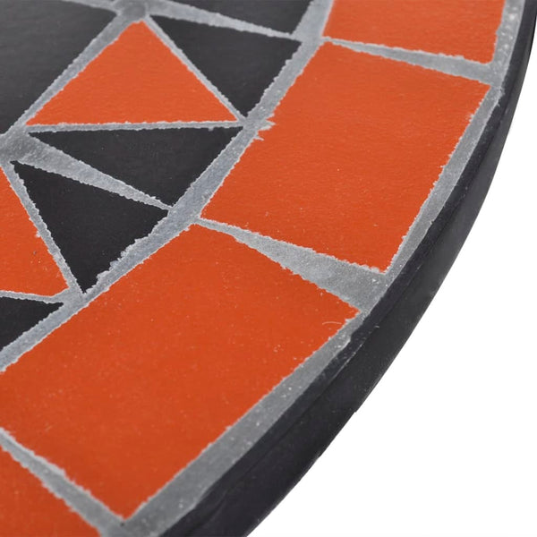 Mosaik Bistrotisch Terrakotta-Rot 60cm