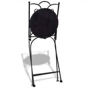Klappbare Bistrostühle, 2er Set, Terrakotta & Weiß
