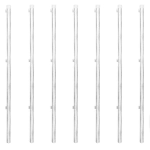 Maschendrahtzaun mit Pfosten Stahl Verzinkt 15x1,25 m Silbern