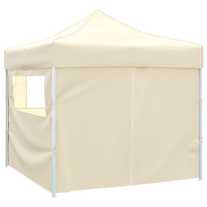 Faltzelt 3x3m mit 4 Wänden Cremeweiß