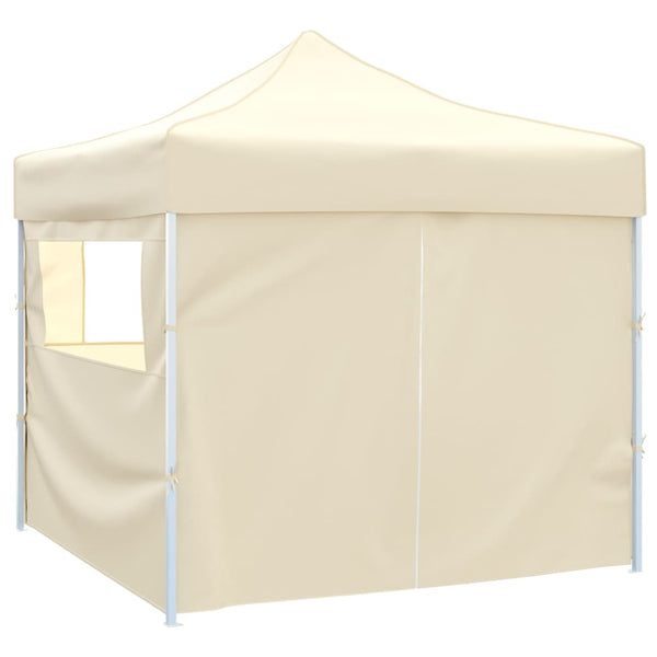 Faltzelt 3x3m mit 4 Wänden Cremeweiß