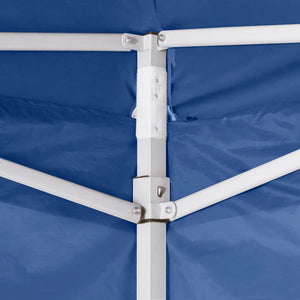 Faltzelt 3x3 m Blau mit 4 Seitenwänden