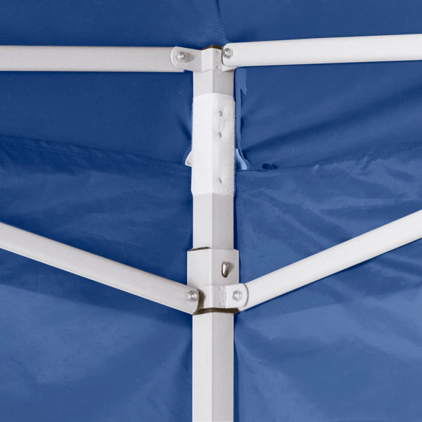 Faltzelt 3x3 m Blau mit 4 Seitenwänden