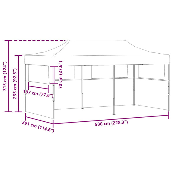 Blaues Faltbares Partyzelt 3x6 m