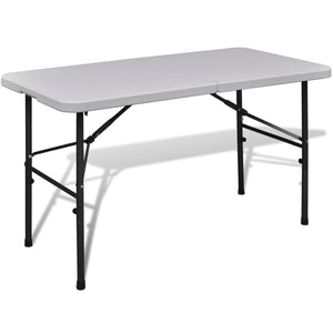 Klappbarer Gartentisch, 122 cm, Weiß