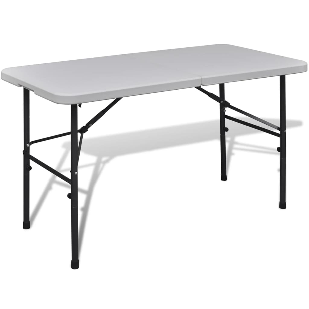 Klappbarer Gartentisch, 122 cm, Weiß