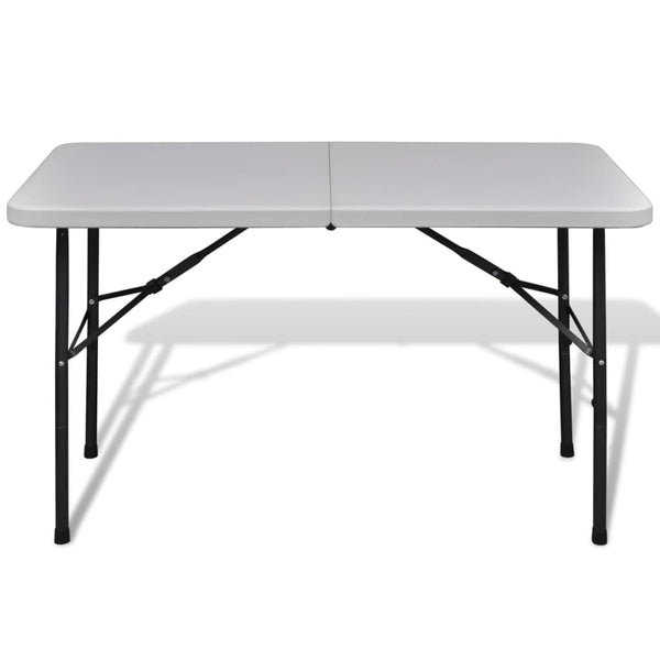Klappbarer Gartentisch, 122 cm, Weiß