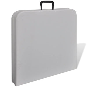 Klappbarer Gartentisch, 122 cm, Weiß