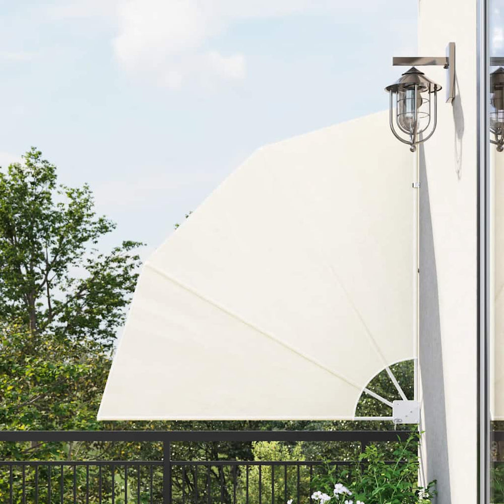 vidaXL Foldable Balcony Screen Cream 140x140 cm
