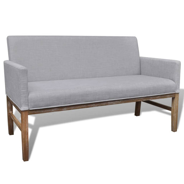 Hellgraue Bank mit Stoffpolsterung
