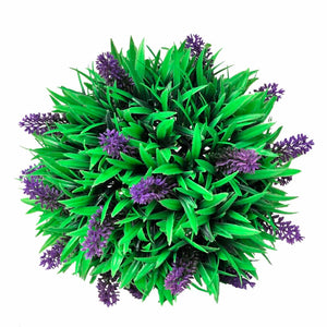 Künstliche Buchsbaumkugel mit Lavendel, 2er-Set, 28cm