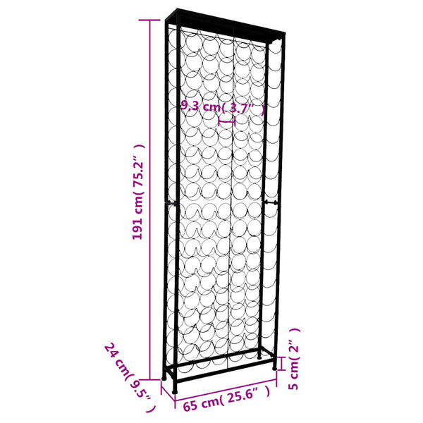 Metall Flaschenregal für 108 Flaschen