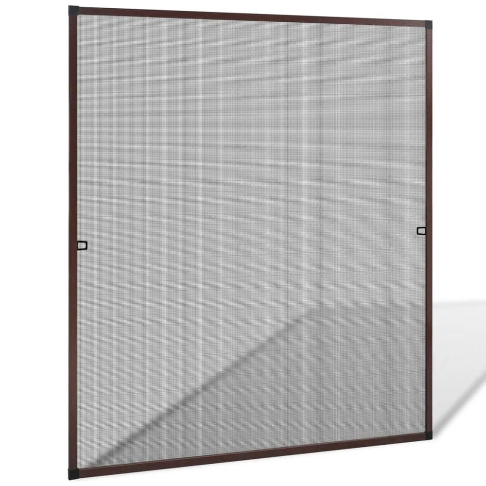 Moustiquaire pour fenêtre 130 x 150 cm marron