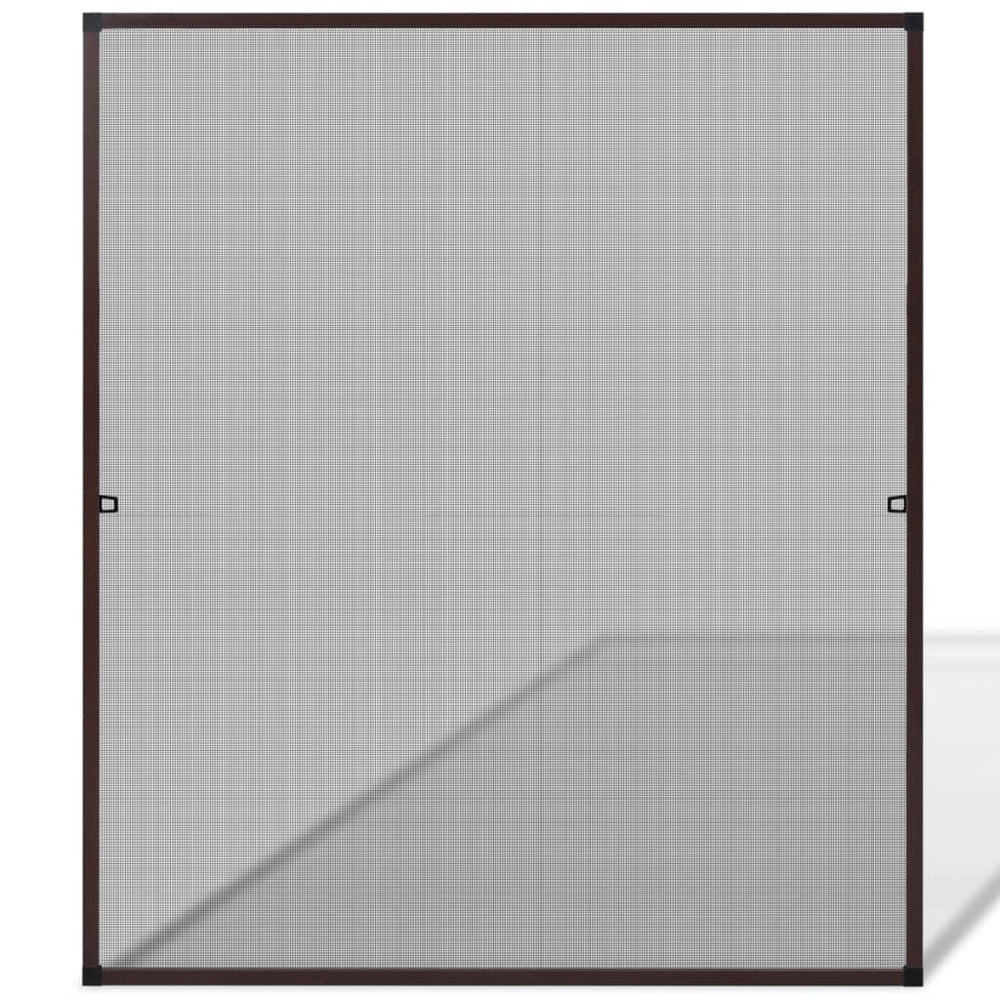 Moustiquaire pour fenêtre 130 x 150 cm marron