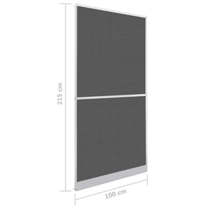Schwenkbarer Insektenschutz 100x215 cm, Weiß/Schwarz