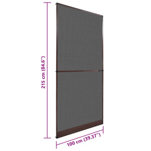 Schwenkbarer Insektenschutz 100x215cm Braun/Schwarz