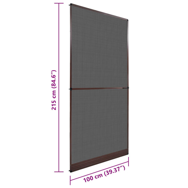 Schwenkbarer Insektenschutz 100x215cm Braun/Schwarz