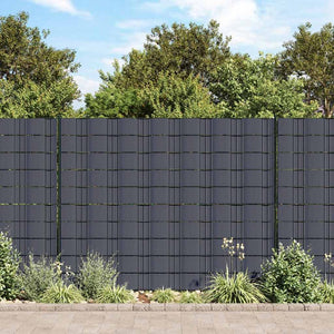 Dunkelgrauer PVC Gartenzaun-Sichtschutz 70x0,19m