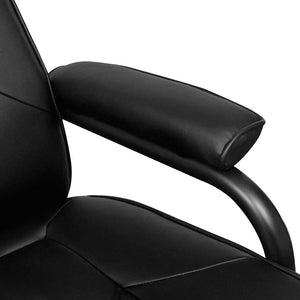 TV-Sessel mit Hocker Schwarz Kunstleder