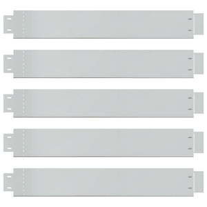 Flexible Rasenkante 5-er Set Verzinkter Stahl 100x14 cm