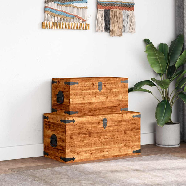 2-teiliges Truhen-Set aus Mangoholz