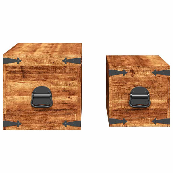 2-teiliges Truhen-Set aus Mangoholz