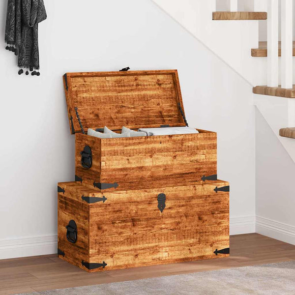 2-teiliges Truhen-Set aus Mangoholz