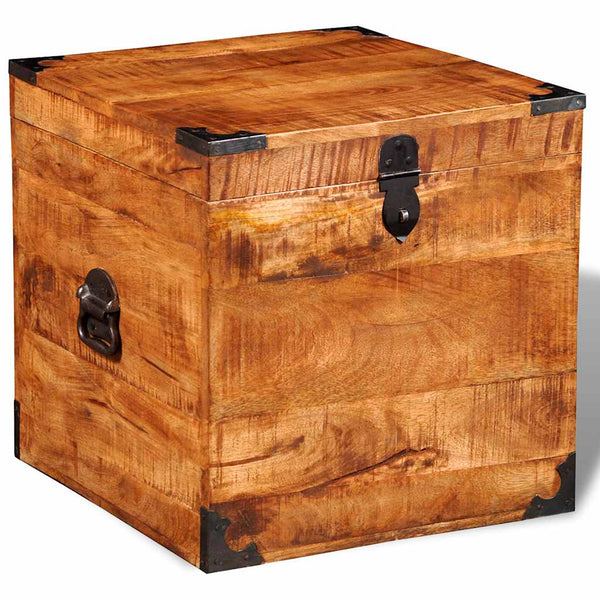 Würfel Truhe aus Mangoholz