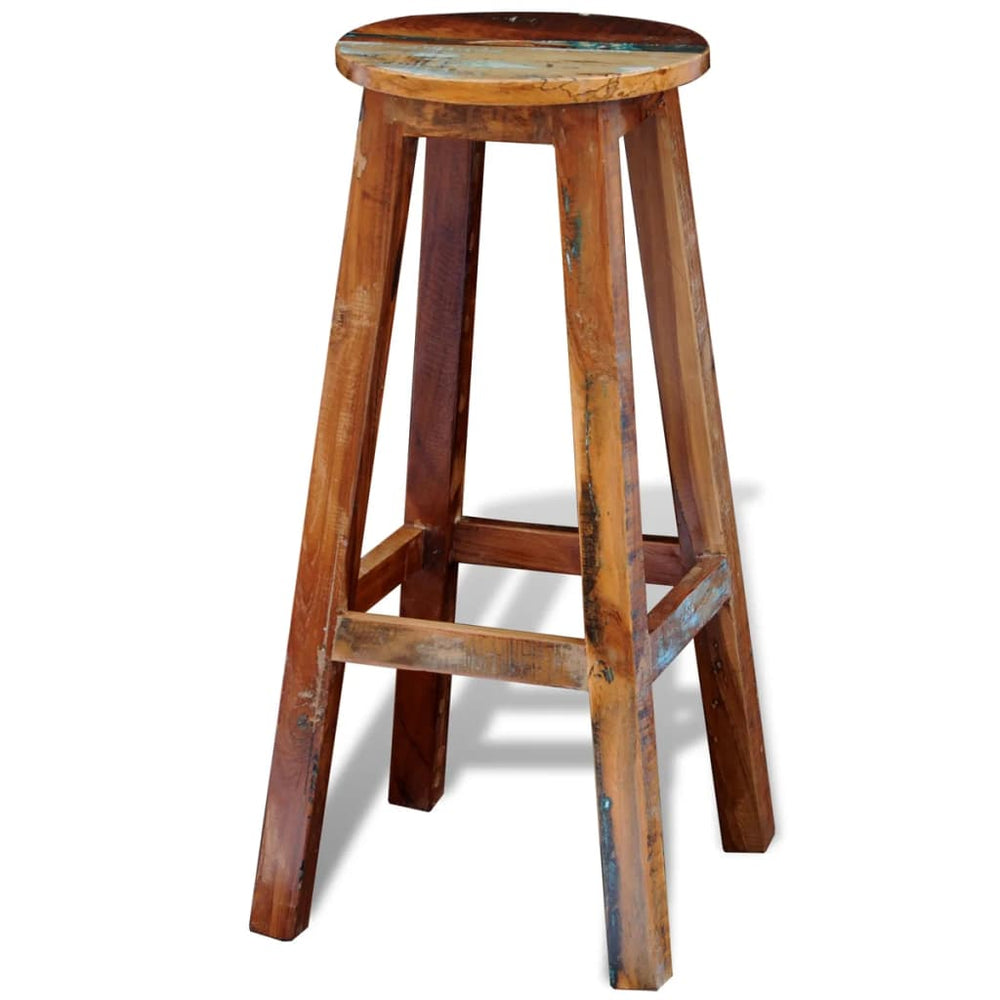 Massiver Barhocker aus Altholz